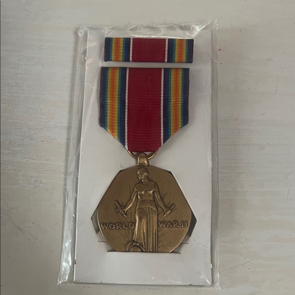 World War II Commemorative Medal with Ribbon